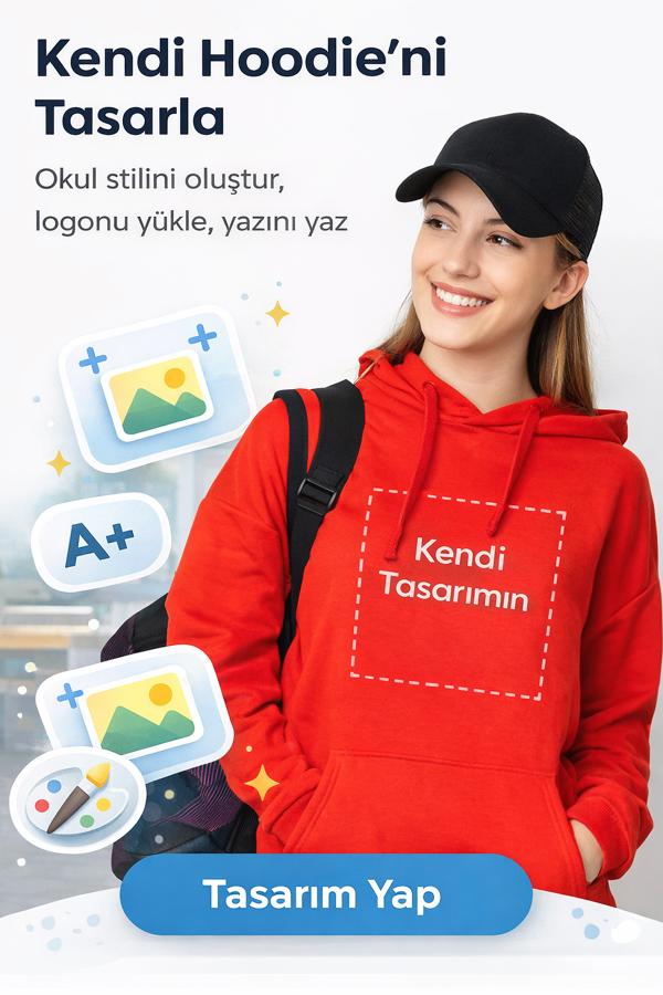 Kendi Hoodie’ni Tasarla – Özel Baskılı Kapüşonlu Sweatshirt