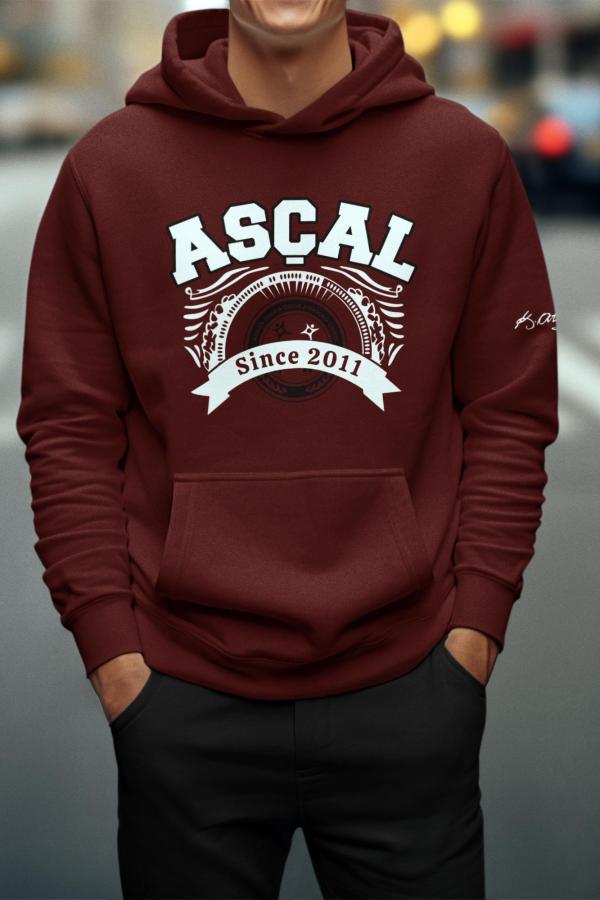 Abbas Sıdıka Çalık Anadolu Lisesi Bordo Kapüşonlu Sweatshirt
