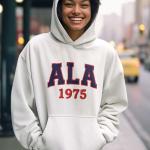 Adana Anadolu Lisesi ALA 1975 Beyaz Kapüşonlu Sweatshirt