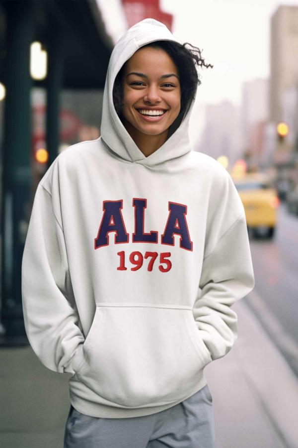 Adana Anadolu Lisesi ALA 1975 Beyaz Kapüşonlu Sweatshirt