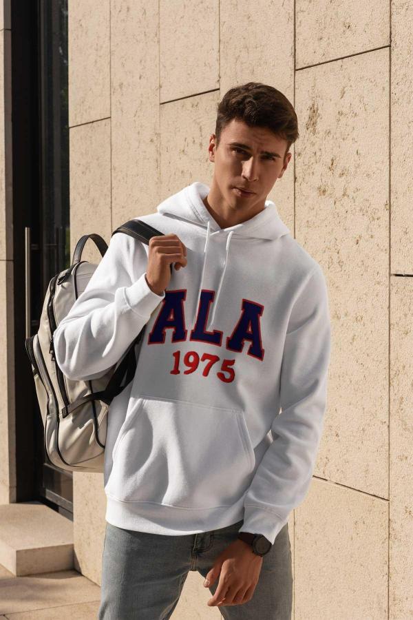 Adana Anadolu Lisesi ALA 1975 Beyaz Kapüşonlu Sweatshirt