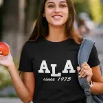 Adana Anadolu Lisesi Siyah Sıfır Yaka Okul Tişörtü