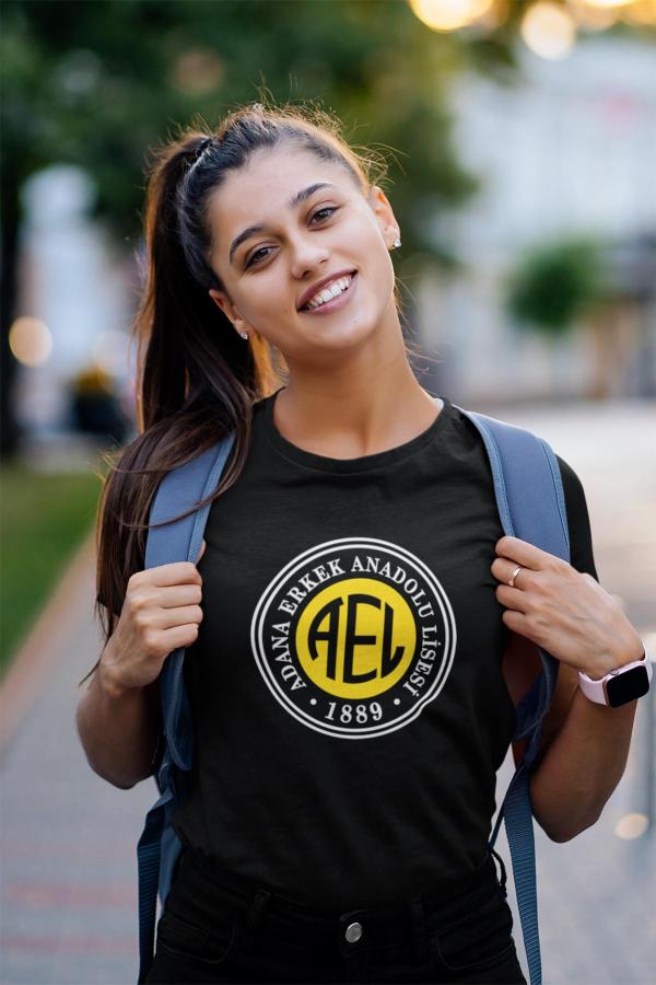 Adana Erkek Anadolu Lisesi Siyah Tişört – AEL 1889 Logolu