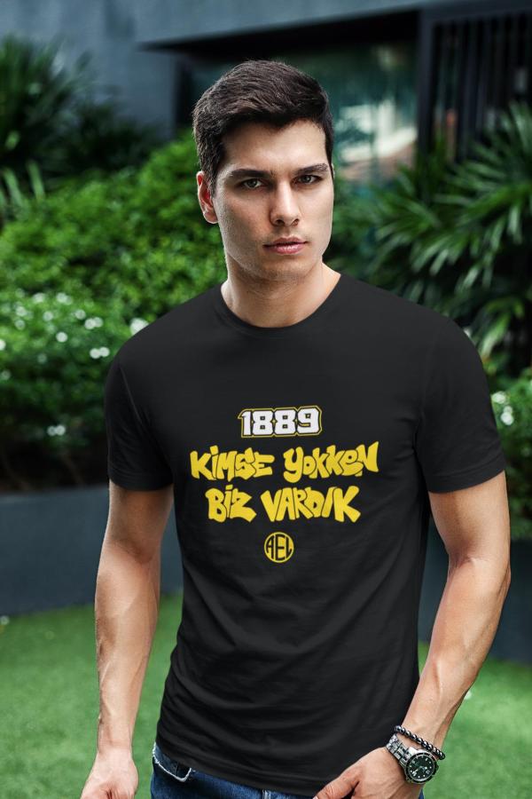 Adana Erkek Lisesi Siyah Tişört – "Kimse Yokken Biz Vardık" 1889 Tasarımı