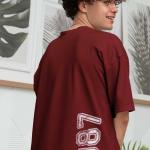 Adana Fen Lisesi Bordo Sıfır Yaka Tişört