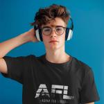 Adana Fen Lisesi Siyah Tişört – AFL Minimal Tipografi Tasarımı