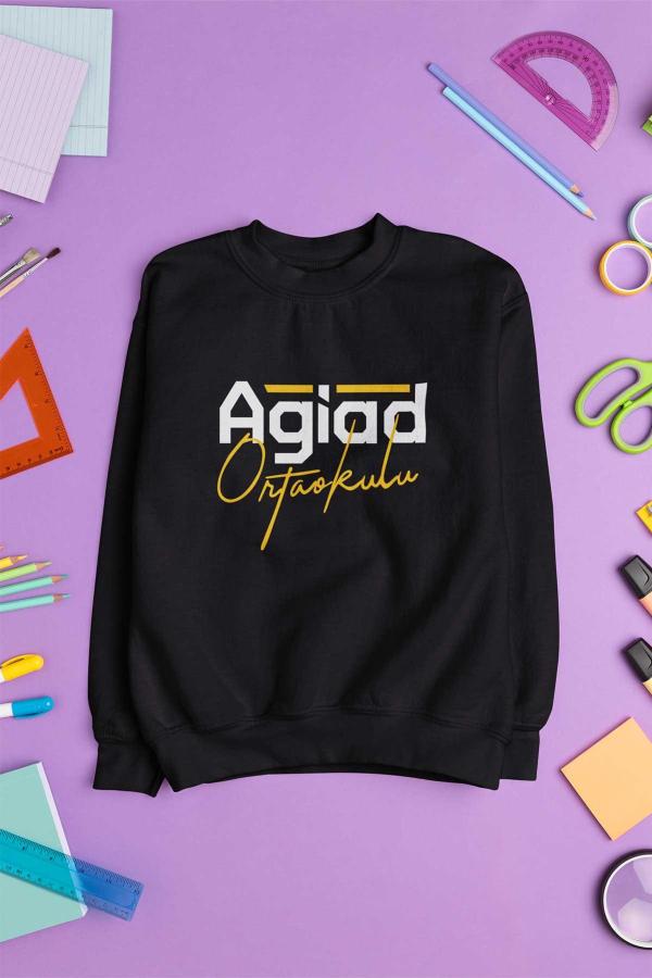 Agiad Ortaokulu Siyah Sweatshirt