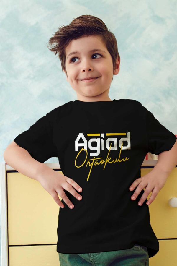 Agiad Ortaokulu Siyah Tişört