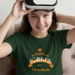 Alparslan Türkeş Ortaokulu Nefti Yeşil Baskılı Tişört