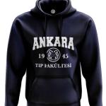 Ankara Üniversitesi Tıp Fakültesi 1945 Lacivert Kapüşonlu Sweatshirt