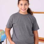 Antrasit Melanj Baskısız Çocuk Tişört – Yönetmeliğe Uygun ve Rahat Tasarım