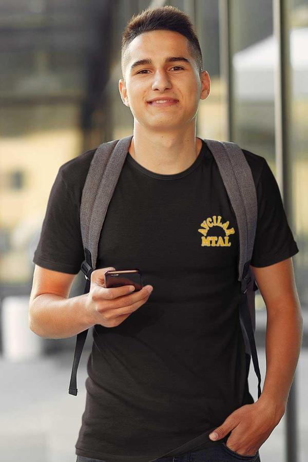 Avcılar MTAL Siyah Sıfır Yaka Tişört