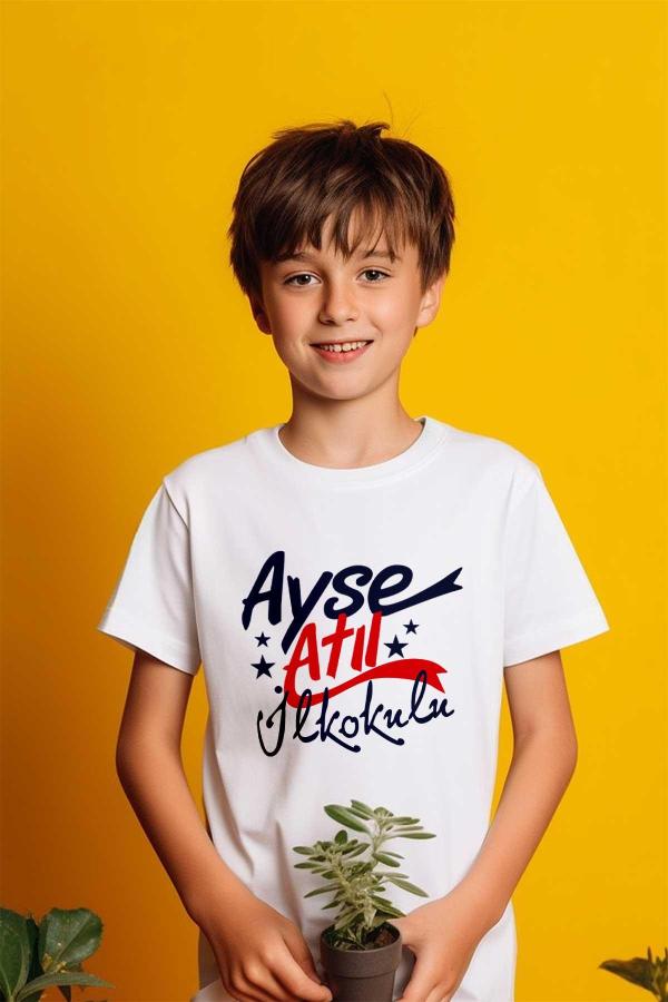 Ayşe Atıl İlkokulu Beyaz Tişört