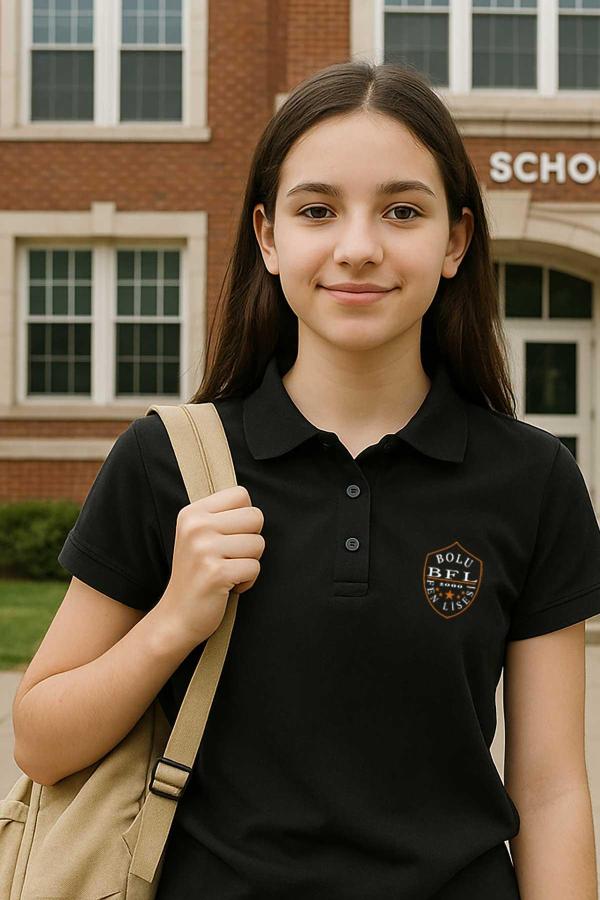 Bolu Fen Lisesi Siyah Polo Yaka Tişört