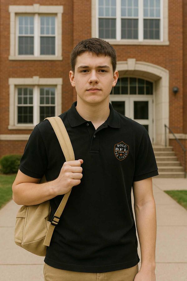 Bolu Fen Lisesi Siyah Polo Yaka Tişört