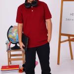 Bordo Renkli Çocuk Polo Yaka Kısa Kollu Tişört