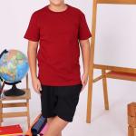 Bordo Renk Kısa Kollu Premium Çocuk Tişört