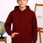 Bordo Unisex Kapüşonlu Sweatshirt – Okul Yönetmeliğine Uygun Rahat ve Şık Model