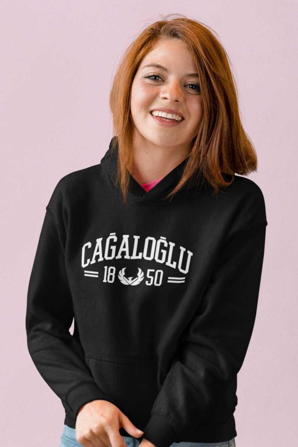 Çağaloğlu Anadolu Lisesi Siyah Kapşonlu Sweatshirt – 1850 Koleksiyon