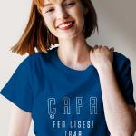 Çapa Fen Lisesi Tişört – Mavi, Unisex, Sıfır Yaka Tasarım (1848)