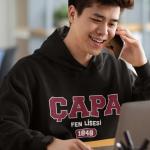 Çapa Fen Lisesi Siyah Kapşonlu Sweatshirt – 1848 Koleksiyon