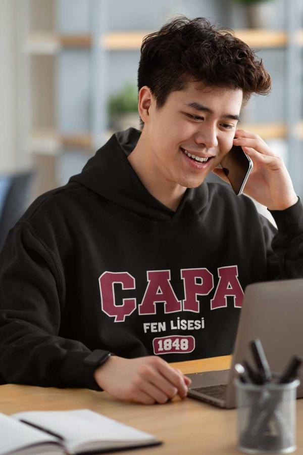 Çapa Fen Lisesi Siyah Kapşonlu Sweatshirt – 1848 Koleksiyon