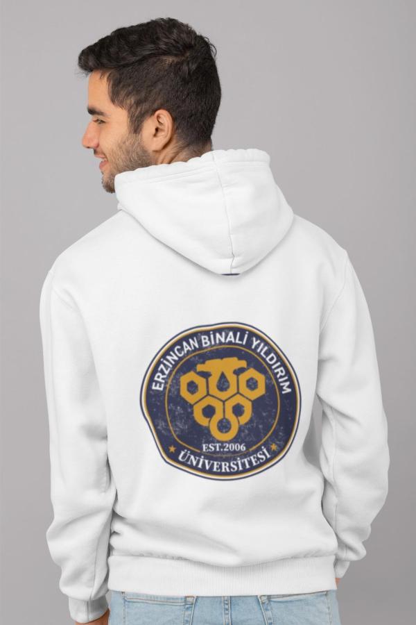 Erzincan Binali Yıldırım Ünv. Beyaz 3 İplik Sweatshirt
