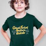 Gönül Ferhat Baykara İlkokulu Nefti Yeşil Tişört – Çocuklara Özel Eğlenceli Tasarım