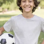 Gri Melanj Sıfır Yaka Baskısız Çocuk Tişört