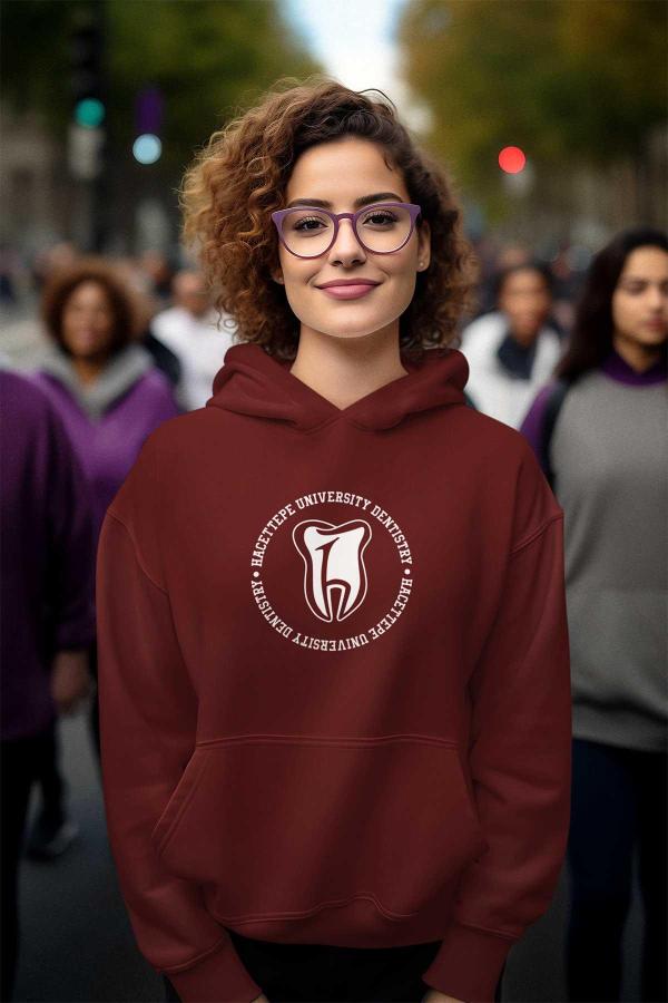 Hacettepe Üniversitesi Diş Hekimliği Kapşonlu Sweatshirt
