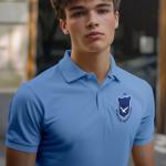 Heybeliada Anadolu Lisesi Pastel Mavi Polo Yaka Tişört