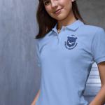 Heybeliada Anadolu Lisesi Pastel Mavi Polo Yaka Tişört