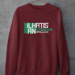 İlhan Atış Anadolu Lisesi Bordo Sweatshirt – Sıfır Yaka Tipografi Tasarımlı