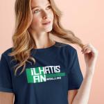 İlhan Atış Anadolu Lisesi Tişört – Indigo Mavi - Sıfır Yaka