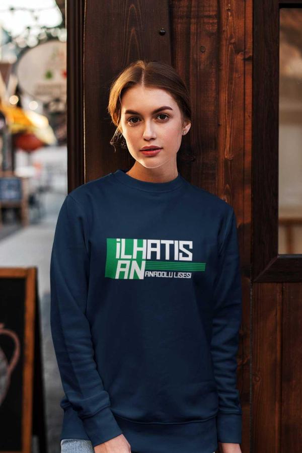 İlhan Atış Anadolu Lisesi Indigo Mavi Sweatshirt