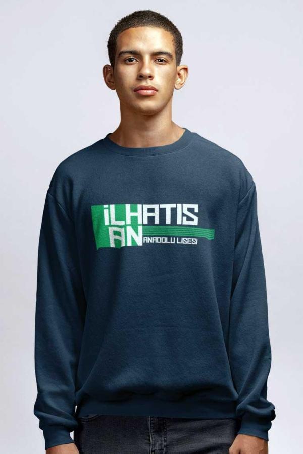 İlhan Atış Anadolu Lisesi Indigo Mavi Sweatshirt