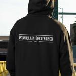 İstanbul Atatürk Fen Lisesi Fermuarlı Siyah Kapşonlu Sweatshirt