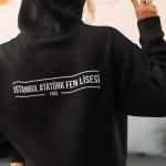 İstanbul Atatürk Fen Lisesi Siyah Kapşonlu Sweatshirt