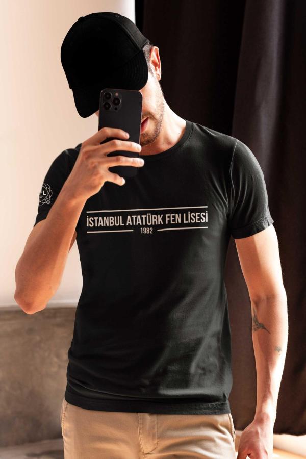 İstanbul Atatürk Fen Lisesi Siyah Tişört