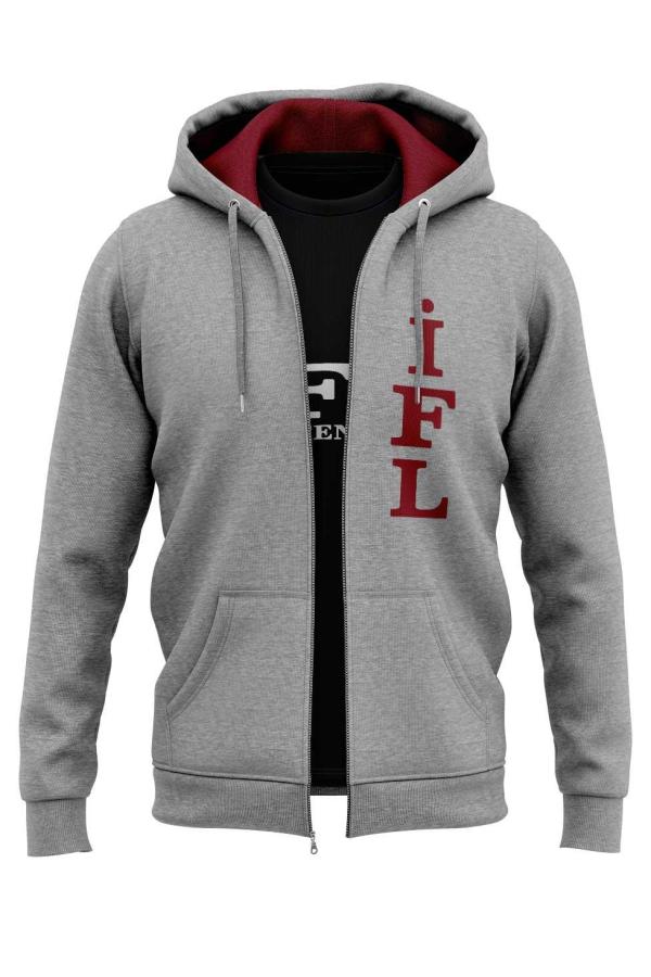 İzmir Fen Lisesi Gri Melanj Fermuarlı Ceket – Şık ve Rahat