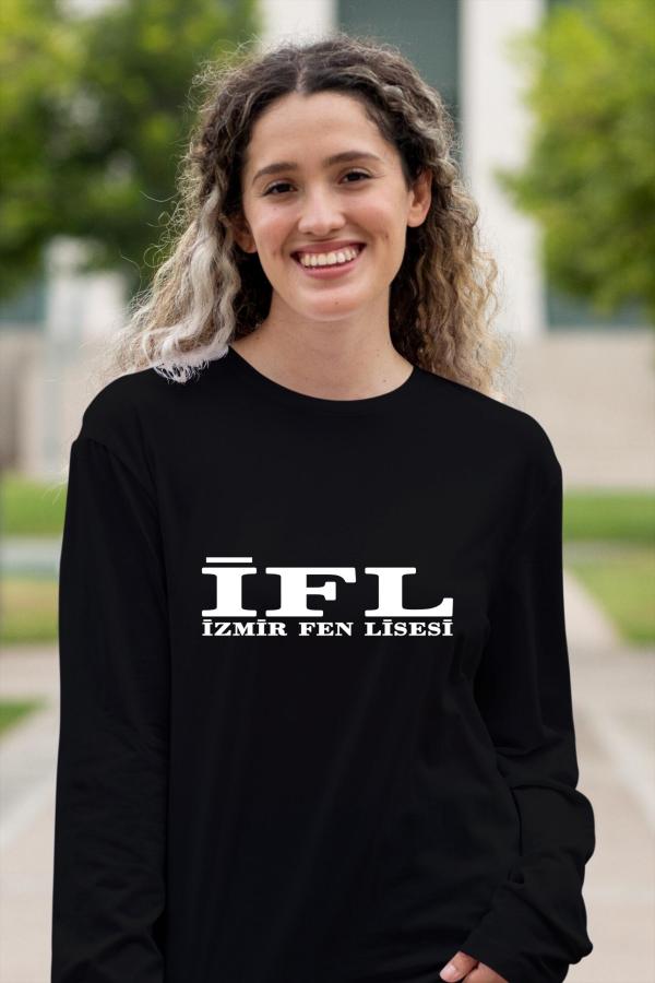 İzmir Fen Lisesi Siyah Uzun Kollu Tişört