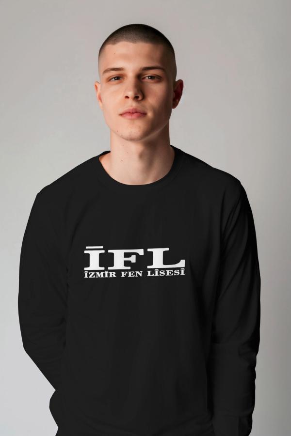 İzmir Fen Lisesi Siyah Uzun Kollu Tişört