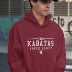 Kabataş Erkek Lisesi Bordo Kapüşonlu Sweatshirt – 1908 Kolej Stili