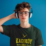 Kadıköy Anadolu Lisesi Nefti Yeşil Tişört – Sarı Yazılı KAL 1955 Tasarımı