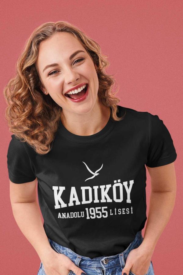 Kadıköy Anadolu Lisesi Siyah Tişört – 1955 Özel Baskılı Klasik Tasarım