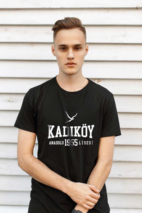 Kadıköy Anadolu Lisesi Siyah Tişört – 1955 Özel Baskılı Klasik Tasarım