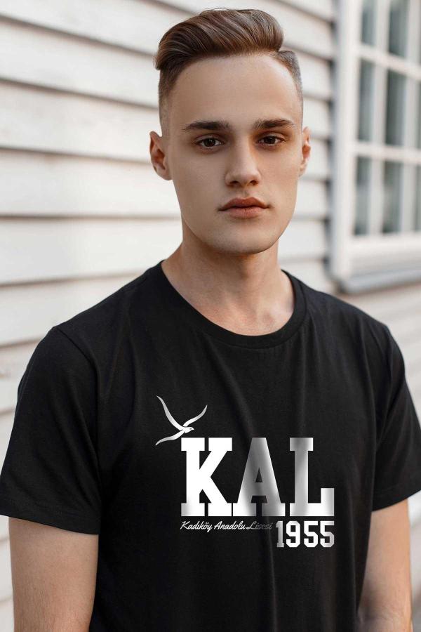 Kadıköy Anadolu Lisesi 1955 Siyah Tişört – KAL Logolu Kısa Kollu Model