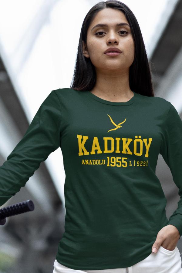 Kadıköy Anadolu Lisesi Nefti Yeşili Uzun Kollu Tişört