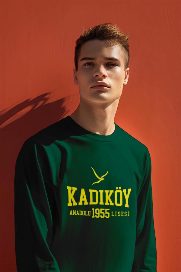 Kadıköy Anadolu Lisesi Nefti Yeşili Uzun Kollu Tişört