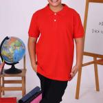 Kırmızı Çocuk Polo Yaka Kısa Kollu Tişört - Okul Forması